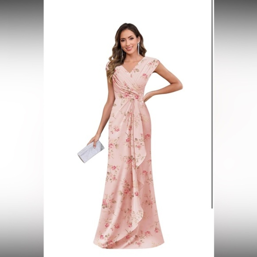 Floral Pink Maxi Dress